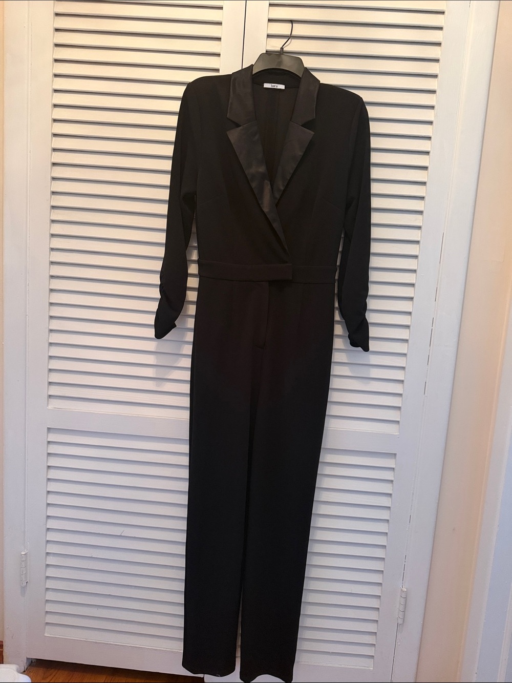 New Bar III classic black tuxedo style jumpsuit M